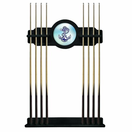 HOLLAND BAR STOOL CO US Naval Academy NAVY Cue Rack in Black Finish CueBKUSNavA